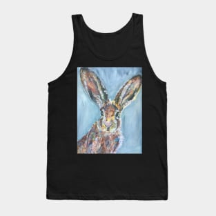 Colourful Hare ,  Blue Background Tank Top